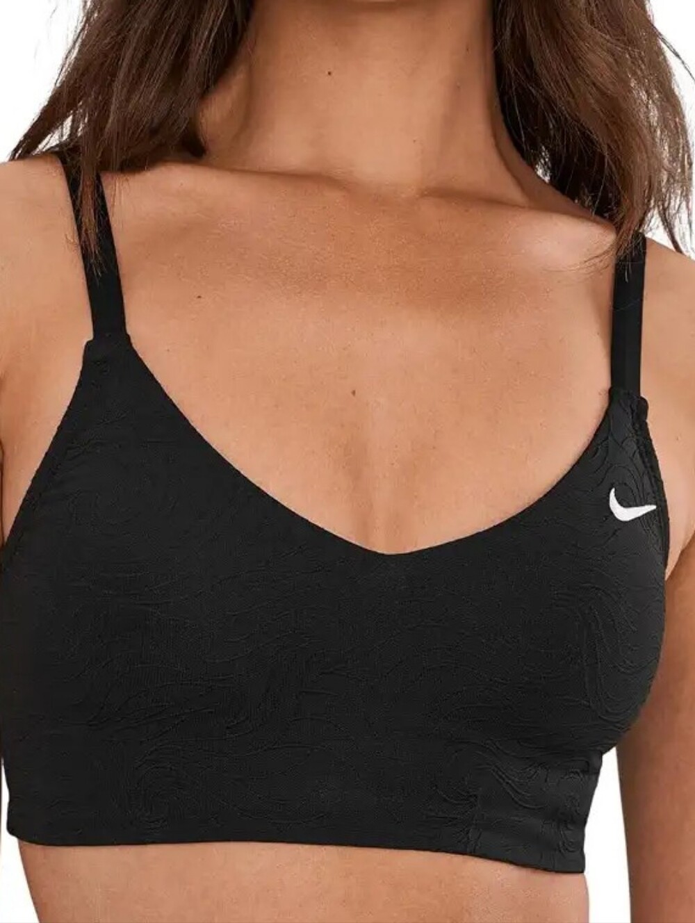 Nike Swim Women's Line Wave V-Neck Midkini LARGE